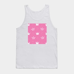 Doodle simple white princess crown Tank Top